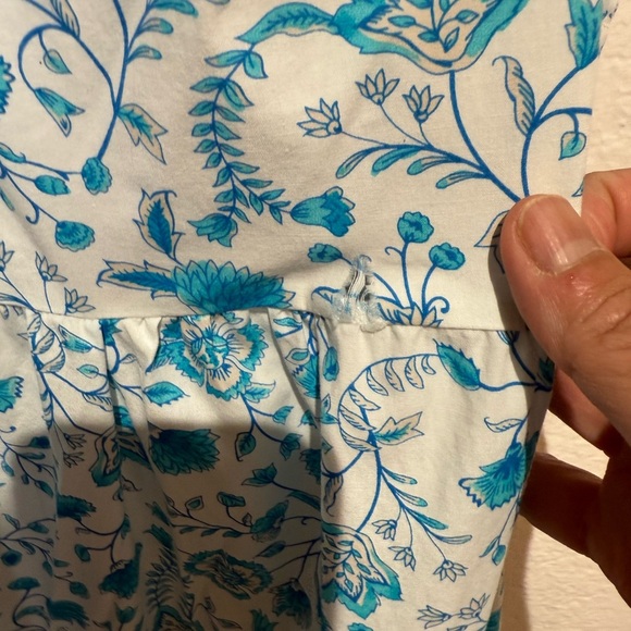 Draper James Blue Floral Smocked Midi Dress Slip On - Picture 4 of 7